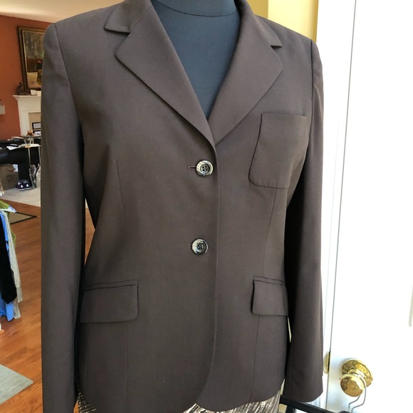 JONES NEW YORK Brn Suit Jacket, Sz 14 - Picture 5 of 7